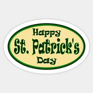 Happy St Patrick's Day 17th March Ireland's Irish Saint Patrick Sticker